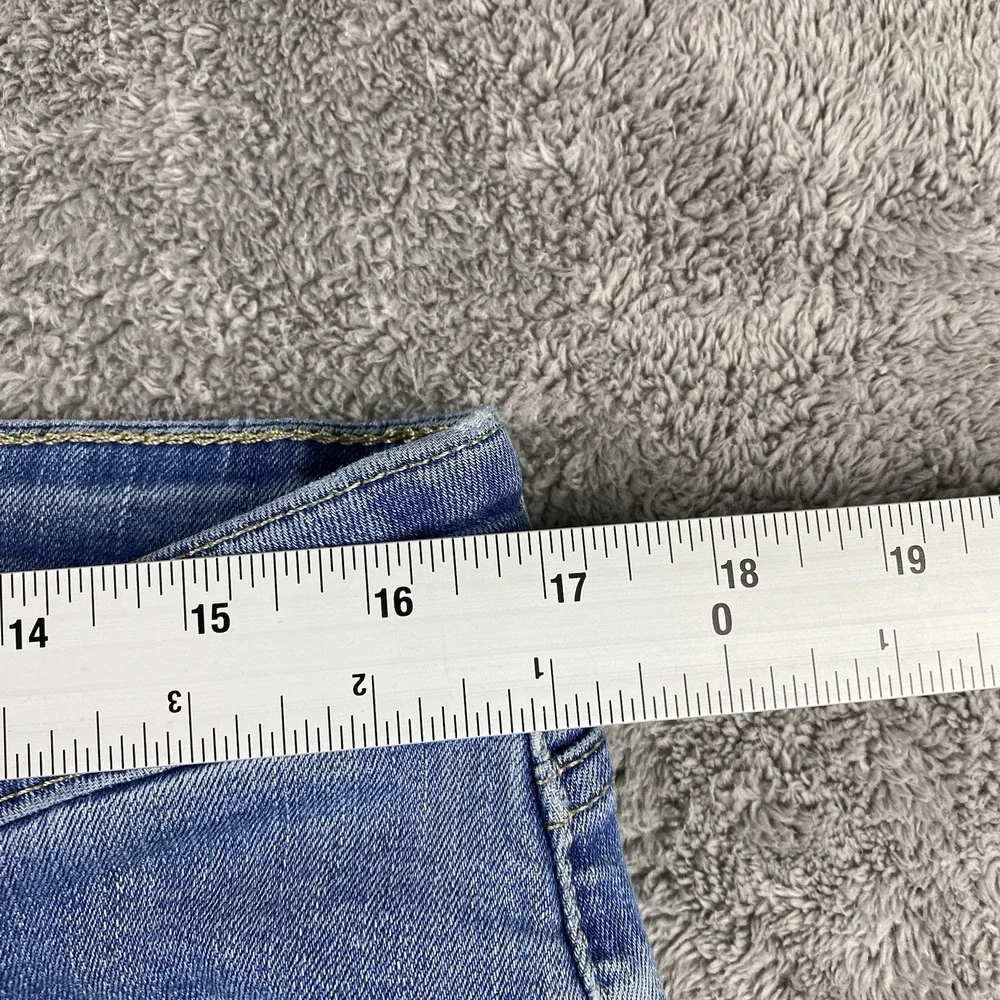 Levis 712 Slim Jeans Womens 32 Blue Medium‎ Wash Mid Rise Distressed